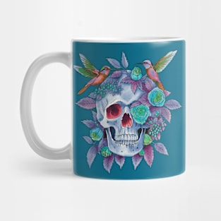 Skull with birds art Mug